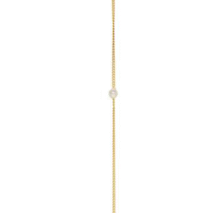GUCCI Gold Single GG Pearl Chain Earring | AlmaBagz