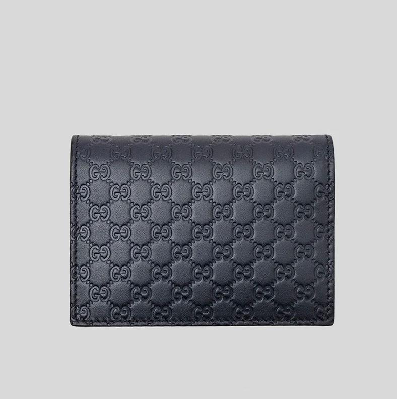 Gucci Interlocking GG Card Case in Navy | AlmaBagz