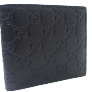 GUCCI Interlocking GG Black Leather Bifold Wallet | AlmaBagz