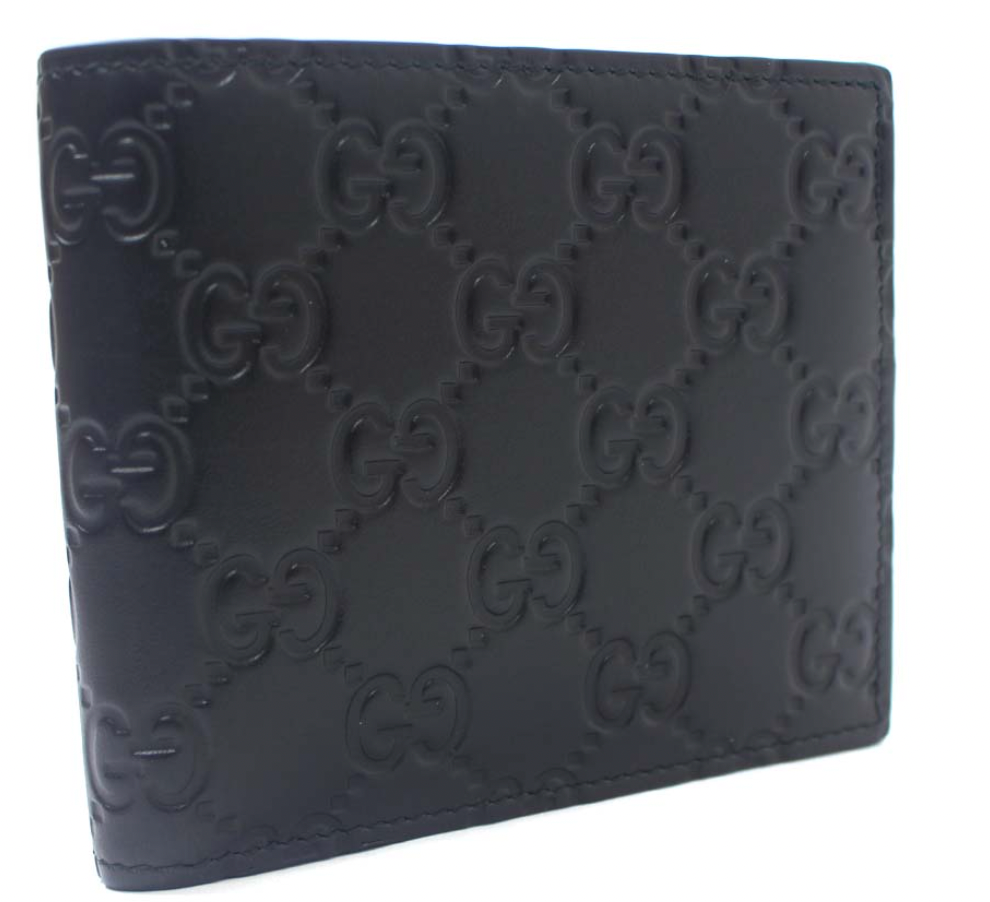 GUCCI Interlocking GG Black Leather Bifold Wallet | AlmaBagz