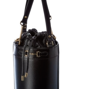 Gucci Horsebit Black Leather Bucket Bag | AlmaBagz