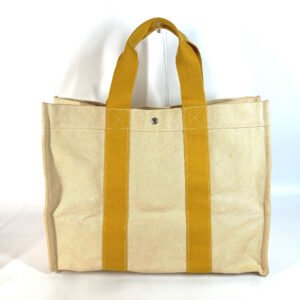 HERMES Shoulder Bag canvas yellow Bora Bora GM Women Used | AlmaBagz
