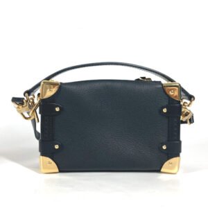LOUIS VUITTON Handbag M23817 Leather , Grained Calf Leather black Clutch bag pouch Side Trunk PM Women Used | AlmaBagz