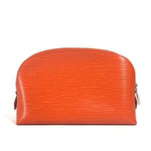 LOUIS VUITTON Cosmetics Pouch M40642 Epi Leather Orange Epi Pochette Cosmetic PM | AlmaBagz