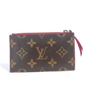 LOUIS VUITTON Coin case M67889 Monogram canvas Brown Monogram Porte Cartes Zip Women Used | AlmaBagz