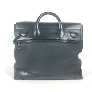 LOUIS VUITTON Shoulder Bag M55701 Taurillon Clemence Leather black Monogram Steamer PM | AlmaBagz