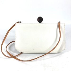 HERMES Shoulder Bag Leather, Wood white Suck Amaris | AlmaBagz