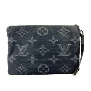 LOUIS VUITTON Clutch bag M80142 Nylon black Monogram Reversible A4 Pochette | AlmaBagz