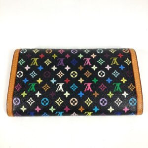 LOUIS VUITTON Long Wallet Purse M92658 Monogram multicolor canvas black Monogram multicolor Porte Tresor International | AlmaBagz