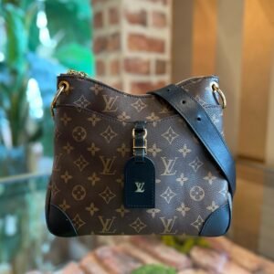 LOUIS VUITTON Odeon PM Black Monogram Coated Canvas Crossbody Bag | AlmaBagz