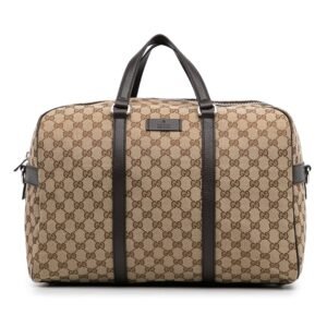 Gucci Travel Bag Brown GG Canvas | AlmaBagz