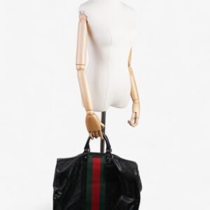 Gucci Fiat 500 Duffle Web Bag Black / Green / Red Canvas | AlmaBagz