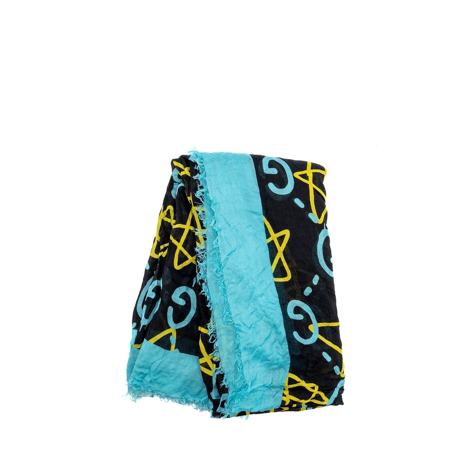 Gucci 140x140 cm Ghost With GG print Star Modal/Silk Scarf Black /Blue Multicolour | AlmaBagz - Image 2