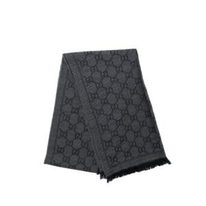 Gucci 48*180cm Wool Scarf Dark Grey | AlmaBagz