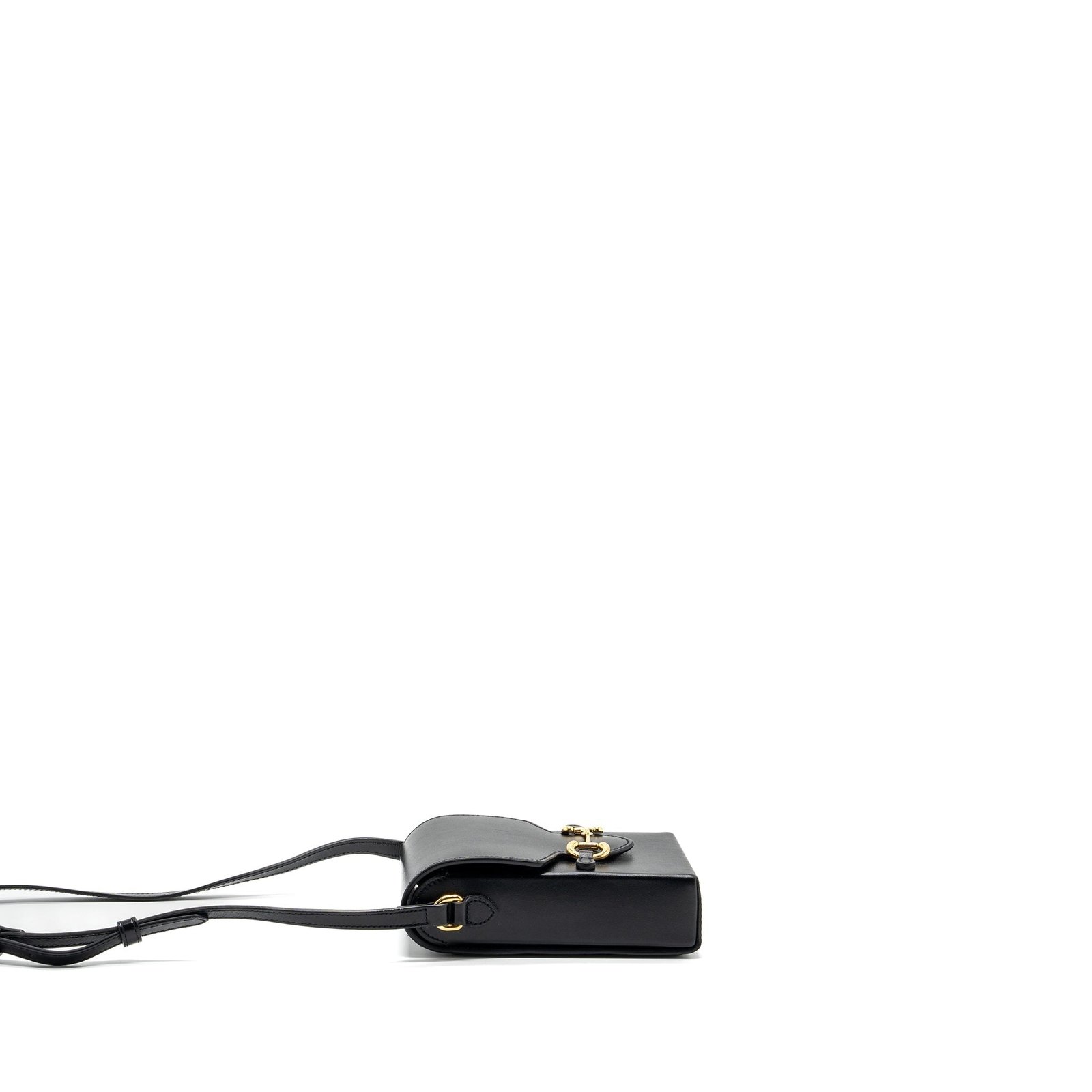 Gucci 1955 Horsebit 1955 Crossbody Bag Calfskin Black GHW | AlmaBagz - Image 3