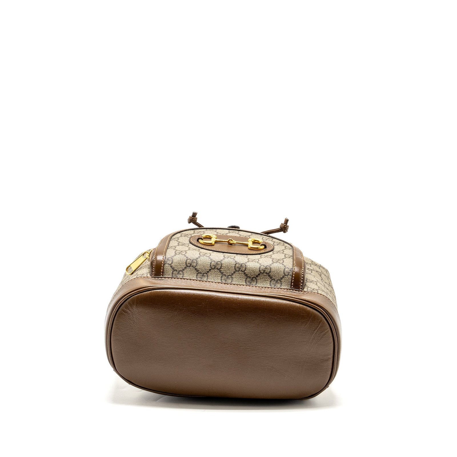 Gucci 1955 Horsebit backpack GG supreme canvas / calfskin brown GHW | AlmaBagz - Image 5