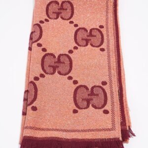 Gucci Womens GG Shawl Coral Wool | AlmaBagz