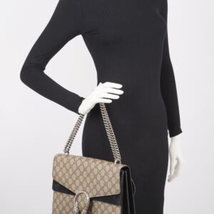 Gucci Womens Dionysus Supreme / Black Medium | AlmaBagz