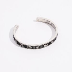 Gucci Double G Cuff Bracelet Sterling Silver | AlmaBagz