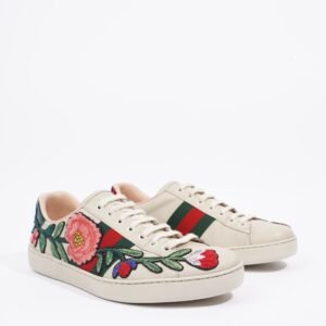 Gucci Mens Ace Floral Off White / Multi EU 40.5 / UK 6.5 | AlmaBagz