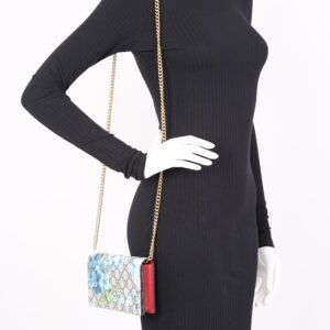 Gucci GG Blooms Supreme Wallet on Chain Canvas | AlmaBagz