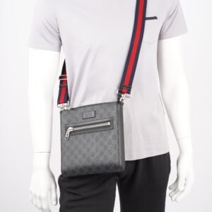 Gucci Mens Messenger Bag Black Small | AlmaBagz