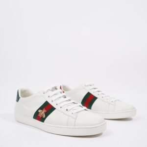Gucci Mens Ace Bee White / Green / Red EU 41 / UK 7 | AlmaBagz