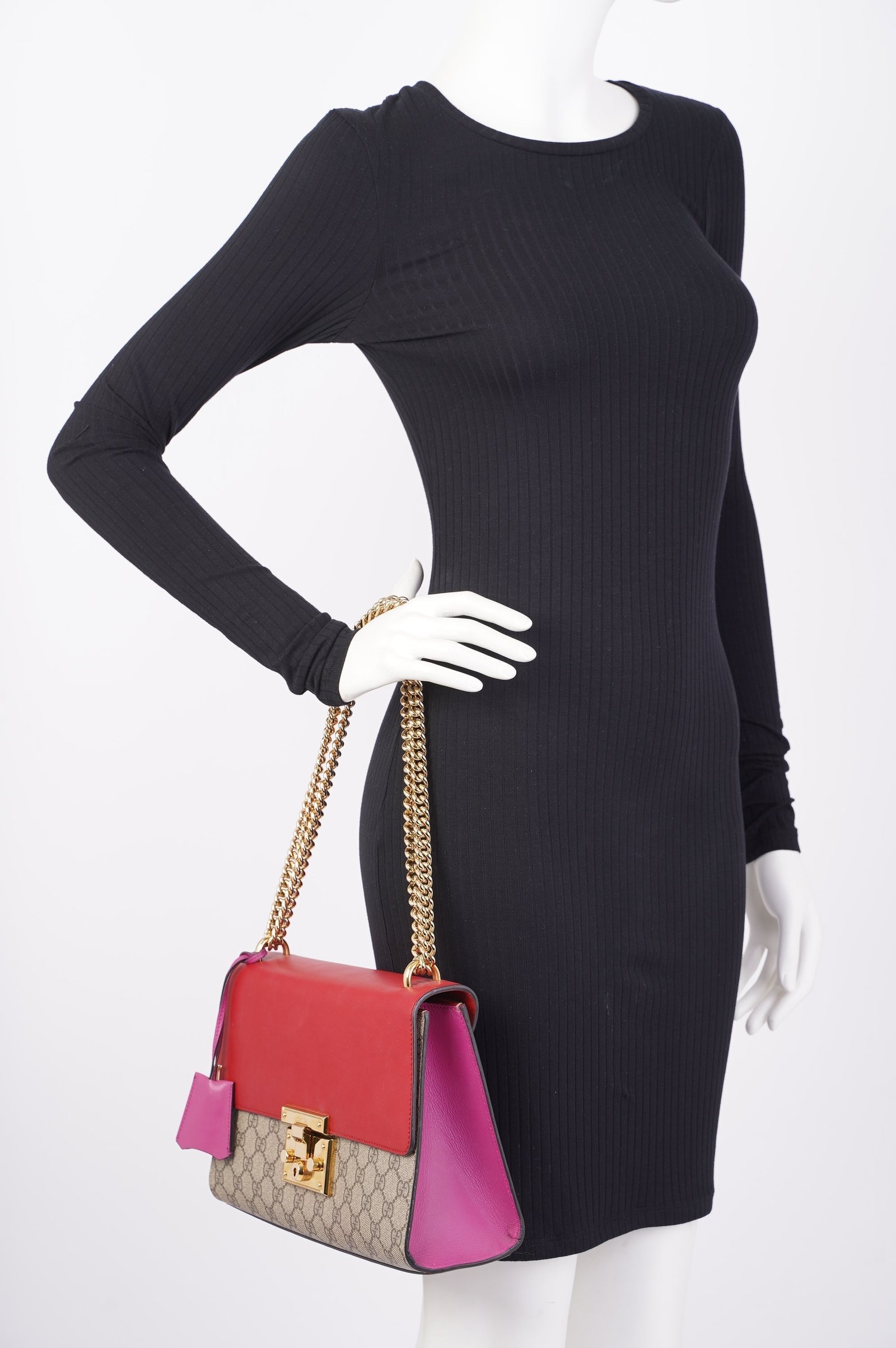 Gucci Womens Padlock Bag Multicoloured Canvas / Leather Medium | AlmaBagz