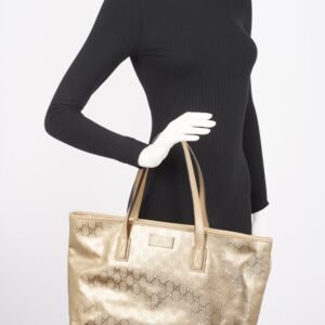 Gucci Womens Vintage Tote Bag Gold | AlmaBagz