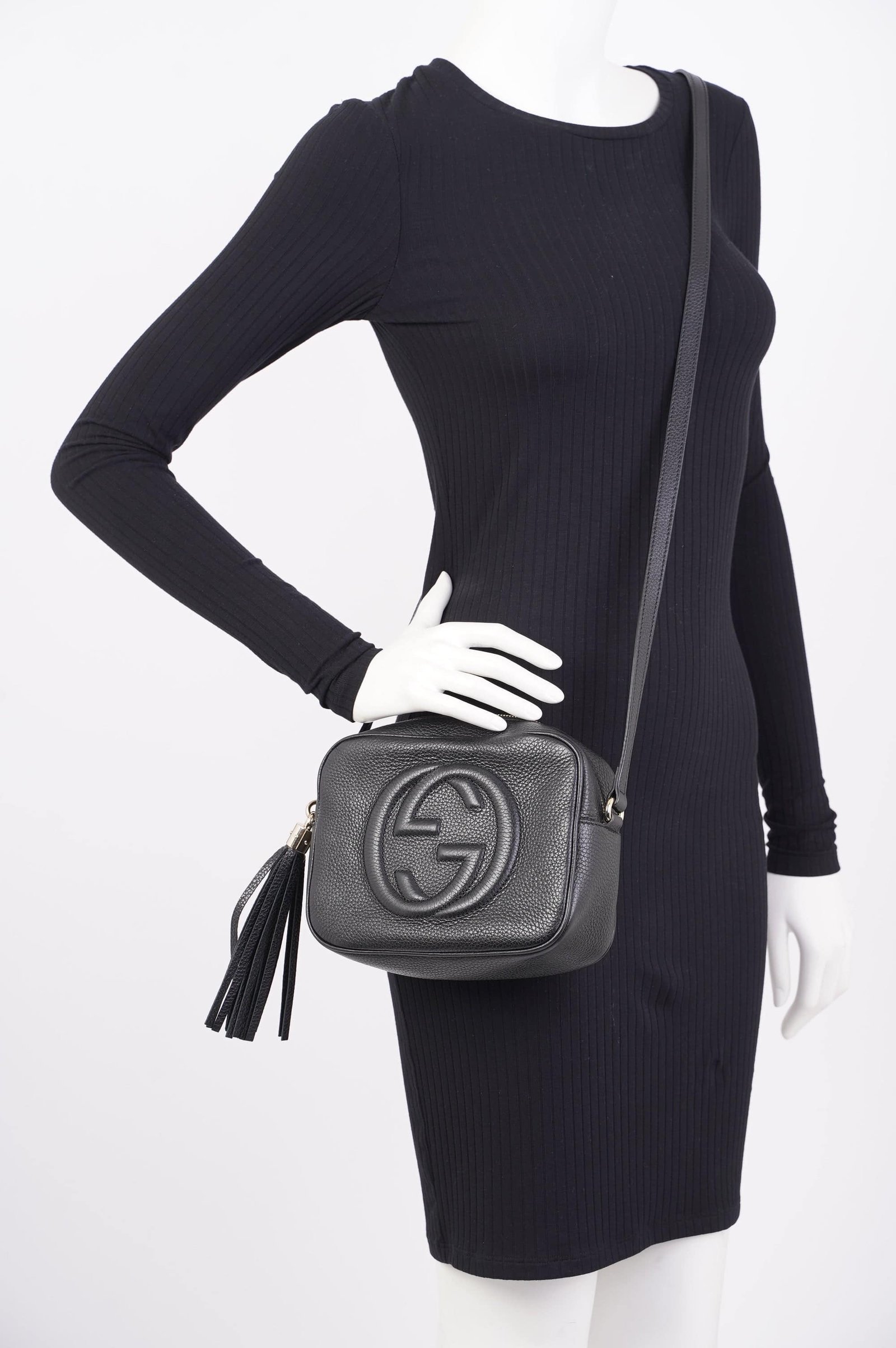 Gucci Soho Disco Black Leather Small | AlmaBagz
