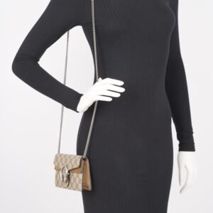 Gucci Womens Dionysus Beige Supreme Canvas Super Mini | AlmaBagz