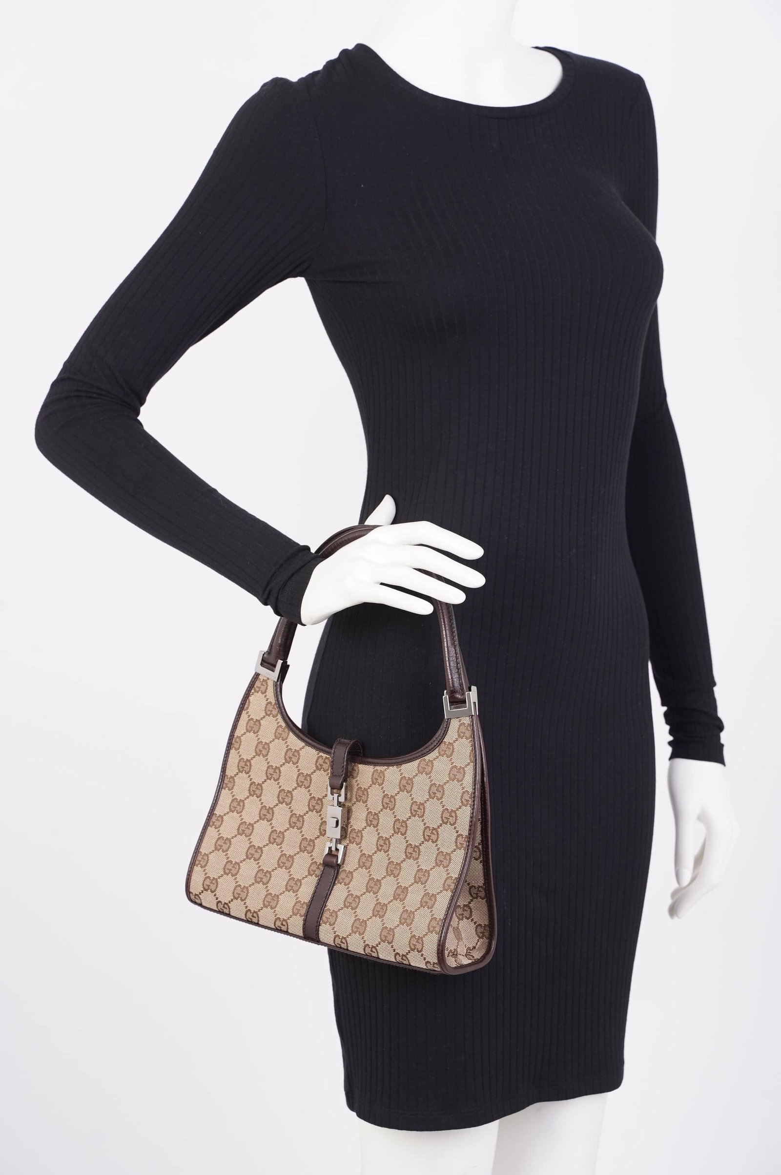 Gucci Bardot Bag Monogram Canvas Small | AlmaBagz