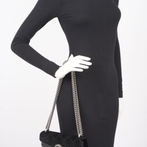 Gucci Womens Dionysus Black Velvet Small | AlmaBagz