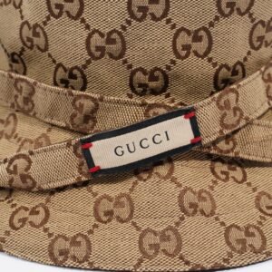 Gucci Womens Reversible Bucket Hat Supreme / Brown Canvas / Nylon Large | AlmaBagz