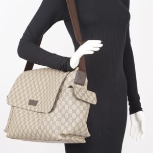Gucci Womens Changing Bag Brown Canvas | AlmaBagz