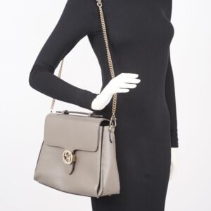 Gucci Womens Interlocking Bag Grey Medium | AlmaBagz