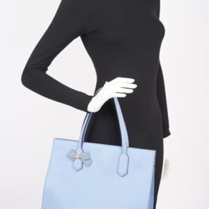 Gucci Womens Ribbon Tote Bag Blue | AlmaBagz