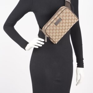 Gucci Womens GG Waist Belt Bag Brown | AlmaBagz
