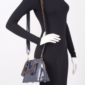 Louis Vuitton Alma Marine Bag Blue Vernis / Canvas BB | AlmaBagz