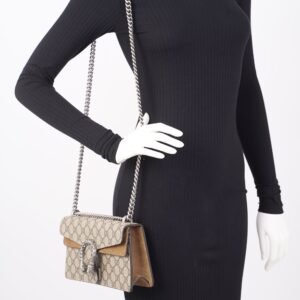 Gucci Womens Dionysus GG Rectangular Bag Supreme Canvas Small | AlmaBagz