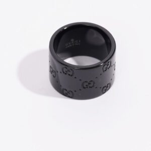 Gucci Icon Ring Black Base Metal 55 | AlmaBagz