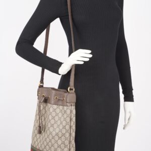 Gucci Womens Ophidia GG Bucket Bag Supreme Large | AlmaBagz