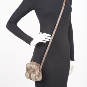 Gucci Womens Ophidia GG Mini Bag Supreme / Brown | AlmaBagz