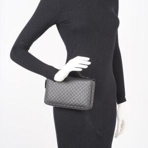 Gucci Mens Microssima Zipper Wallet Black | AlmaBagz