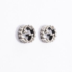 Gucci Interlocking Earrings Sterling Silver | AlmaBagz