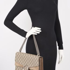Gucci Womens Dionysus Supreme Bag Brown Canvas Medium | AlmaBagz