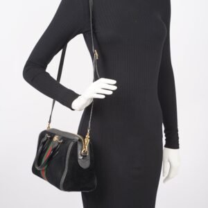 Gucci Womens Ophidia Boston Bag Black / Green / Red | AlmaBagz