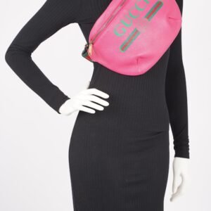 Gucci Womens Logo Belt Bag Pink Leather | AlmaBagz