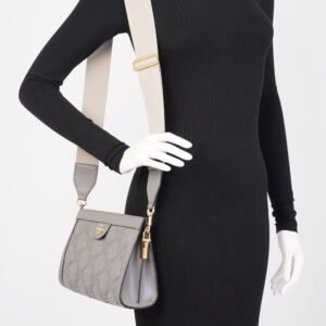 Gucci GG Matelasse Grey Matelasse Leather Small | AlmaBagz