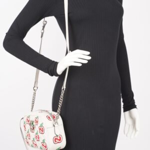 Gucci GG Apple Marmont Bag White Leather Small | AlmaBagz